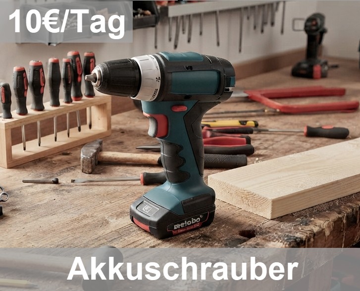 Akkuschrauber mieten — 10 € pro Tag