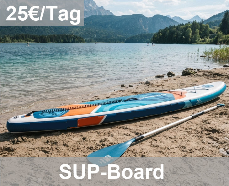 SUP-Board mieten — 25 € pro Tag